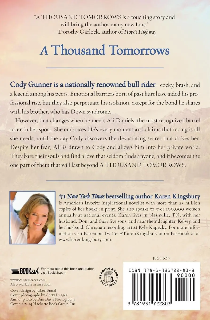 Rückseite: 9781931722803 | A Thousand Tomorrows | Karen Kingsbury | Taschenbuch | Englisch | 2016
