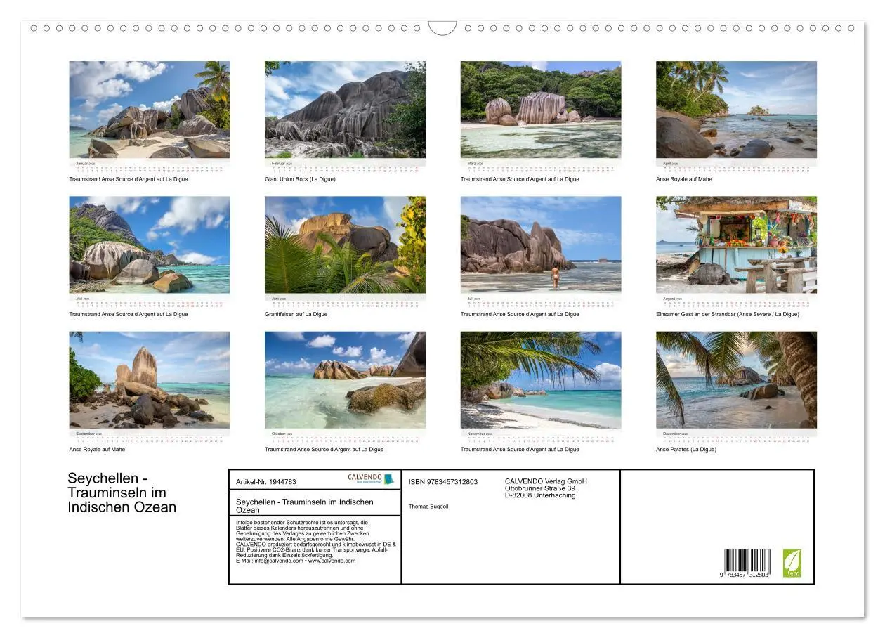 Bild: 9783457312803 | Seychellen - Trauminseln im Indischen Ozean (Wandkalender 2026 DIN...