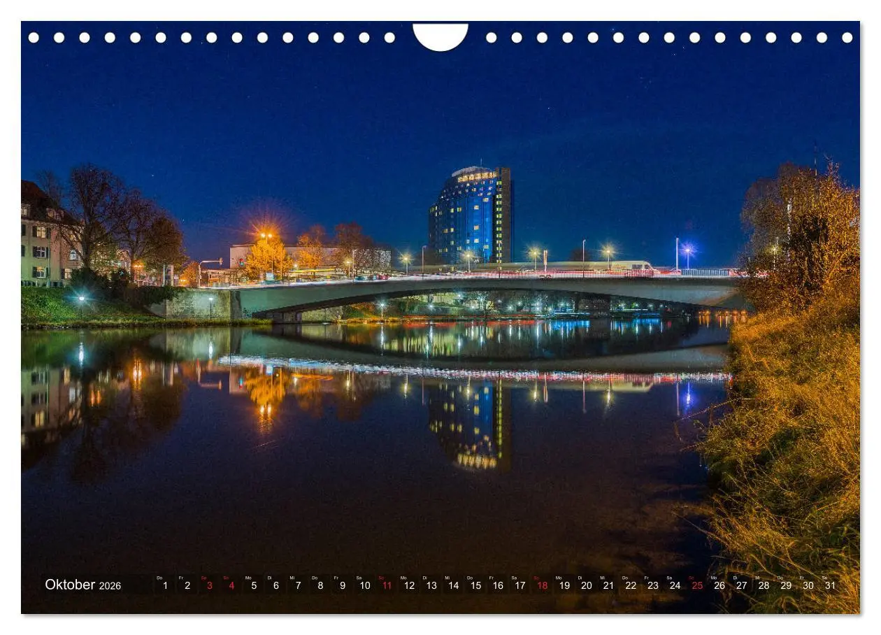 Bild: 9783457932803 | Ulm für Nachtspatzen (Wandkalender 2026 DIN A4 quer), CALVENDO...