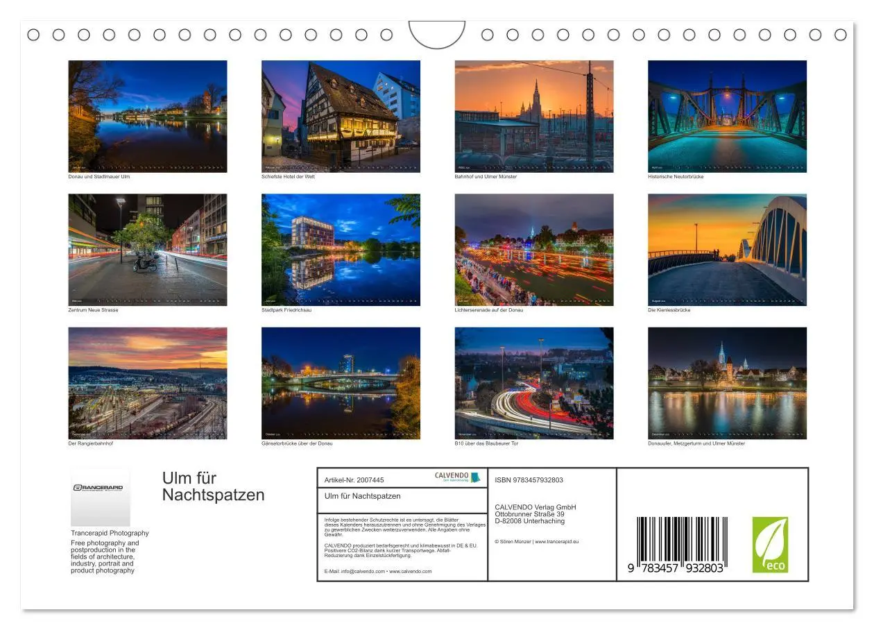 Bild: 9783457932803 | Ulm für Nachtspatzen (Wandkalender 2026 DIN A4 quer), CALVENDO...
