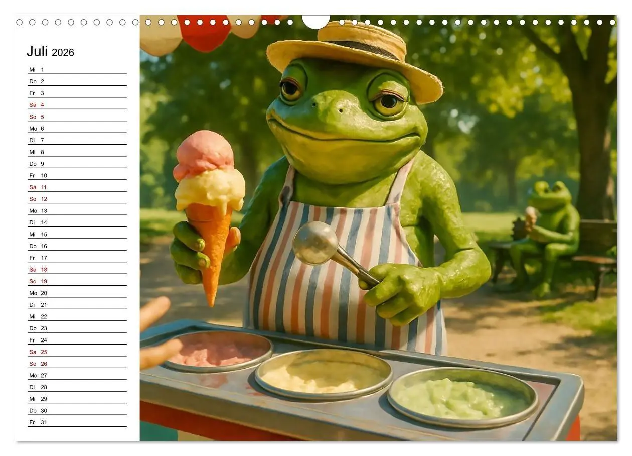 Bild: 9783516712803 | Frosch bei der Arbeit- Dienst nach Vorschrift (Wandkalender 2026...