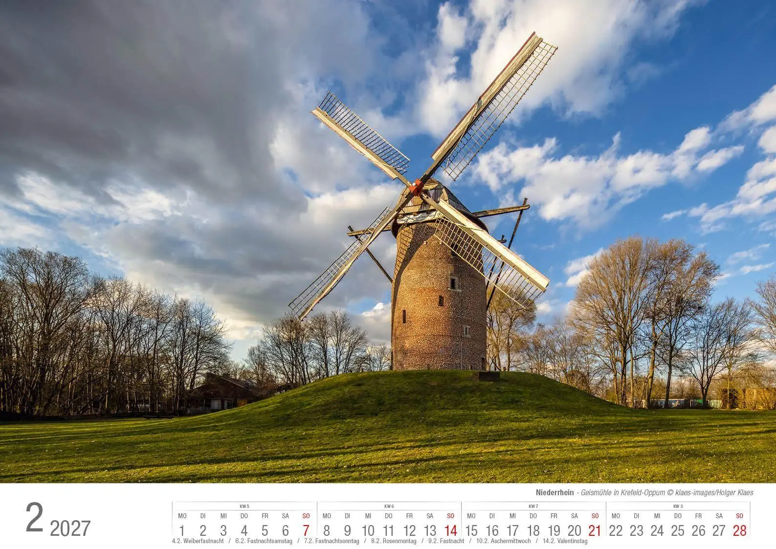 Bild: 9783965352803 | Niederrhein 2027 Bildkalender A3 Spiralbindung | Holger Klaes | 2027