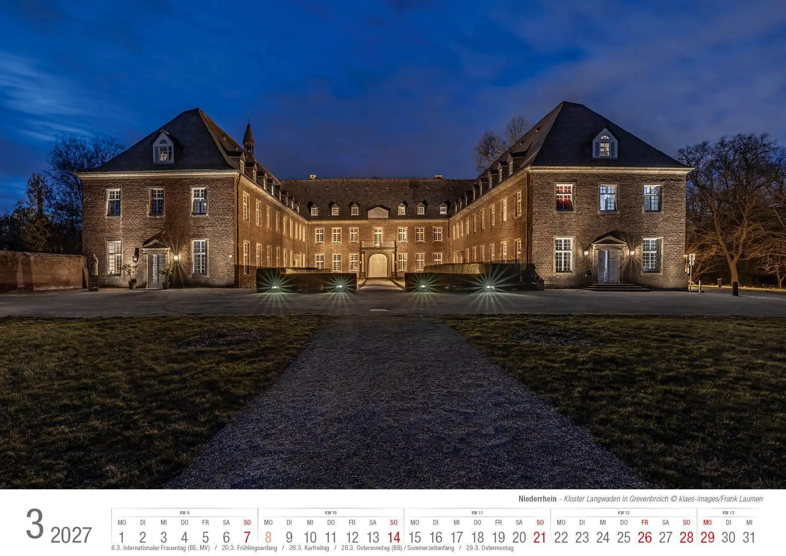 Bild: 9783965352803 | Niederrhein 2027 Bildkalender A3 Spiralbindung | Holger Klaes | 2027