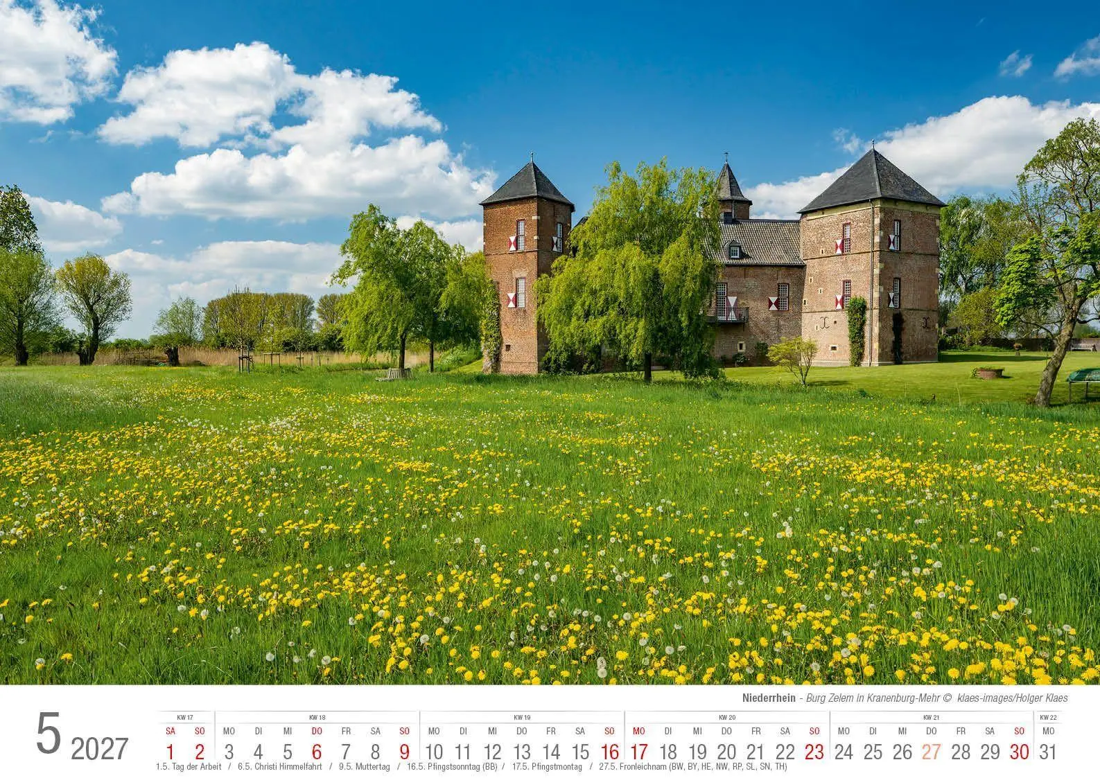 Bild: 9783965352803 | Niederrhein 2027 Bildkalender A3 Spiralbindung | Holger Klaes | 2027