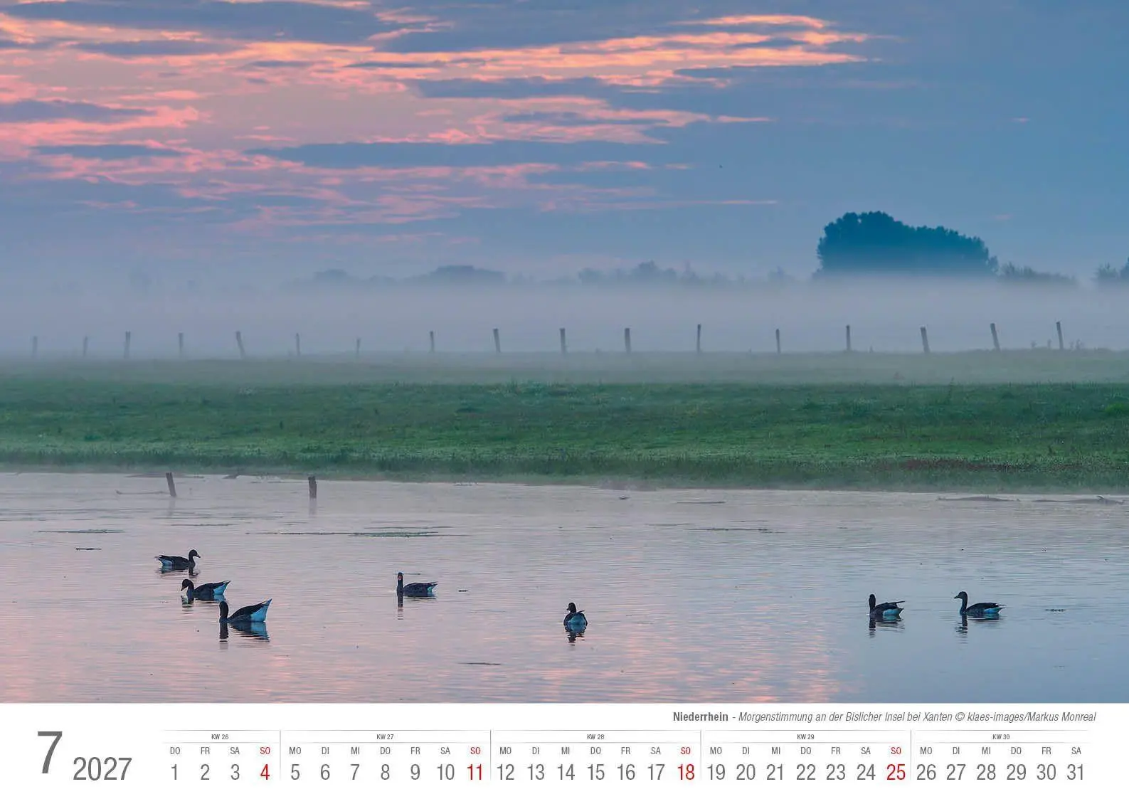 Bild: 9783965352803 | Niederrhein 2027 Bildkalender A3 Spiralbindung | Holger Klaes | 2027
