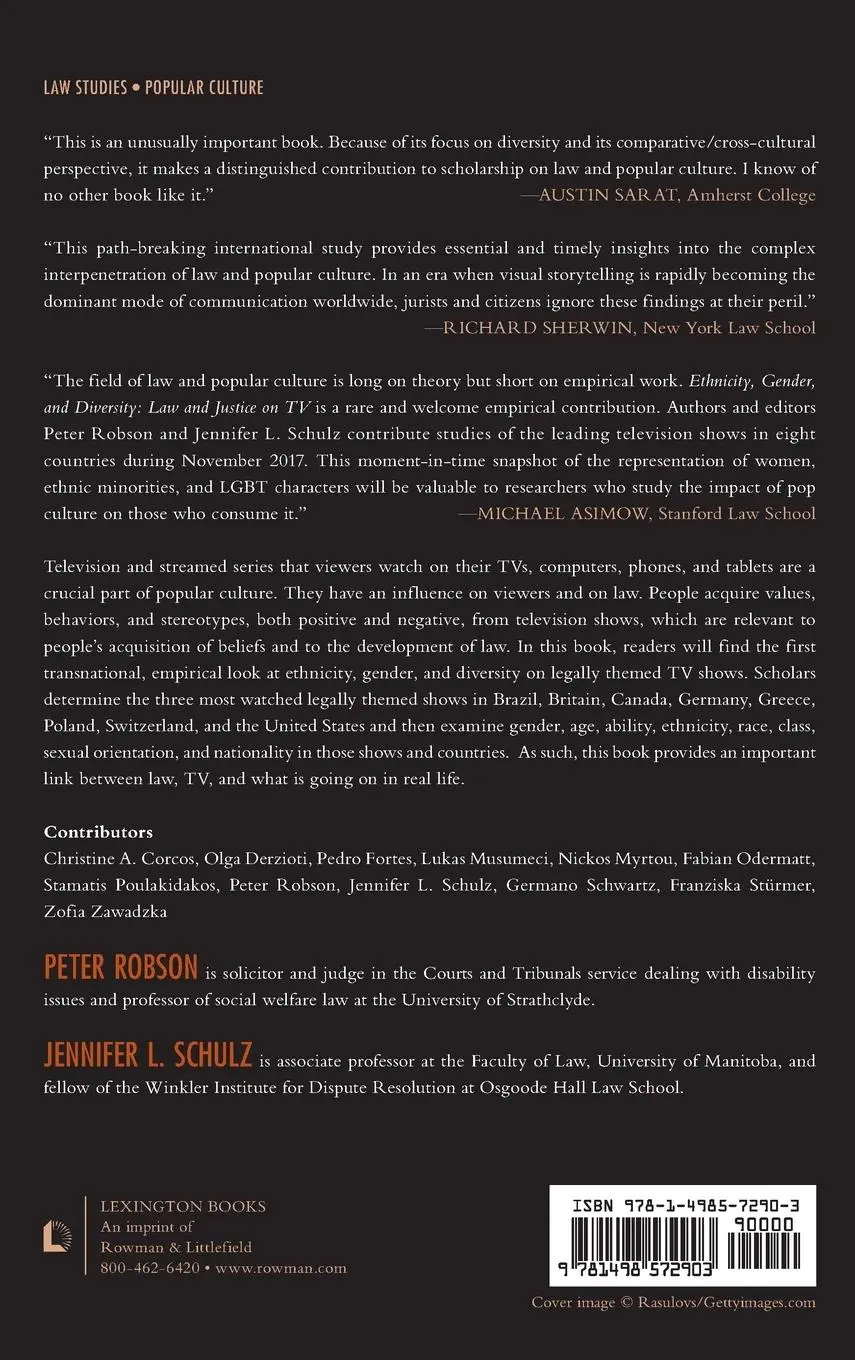 Rückseite: 9781498572903 | Ethnicity, Gender, and Diversity | Law and Justice on TV | Buch | 2018