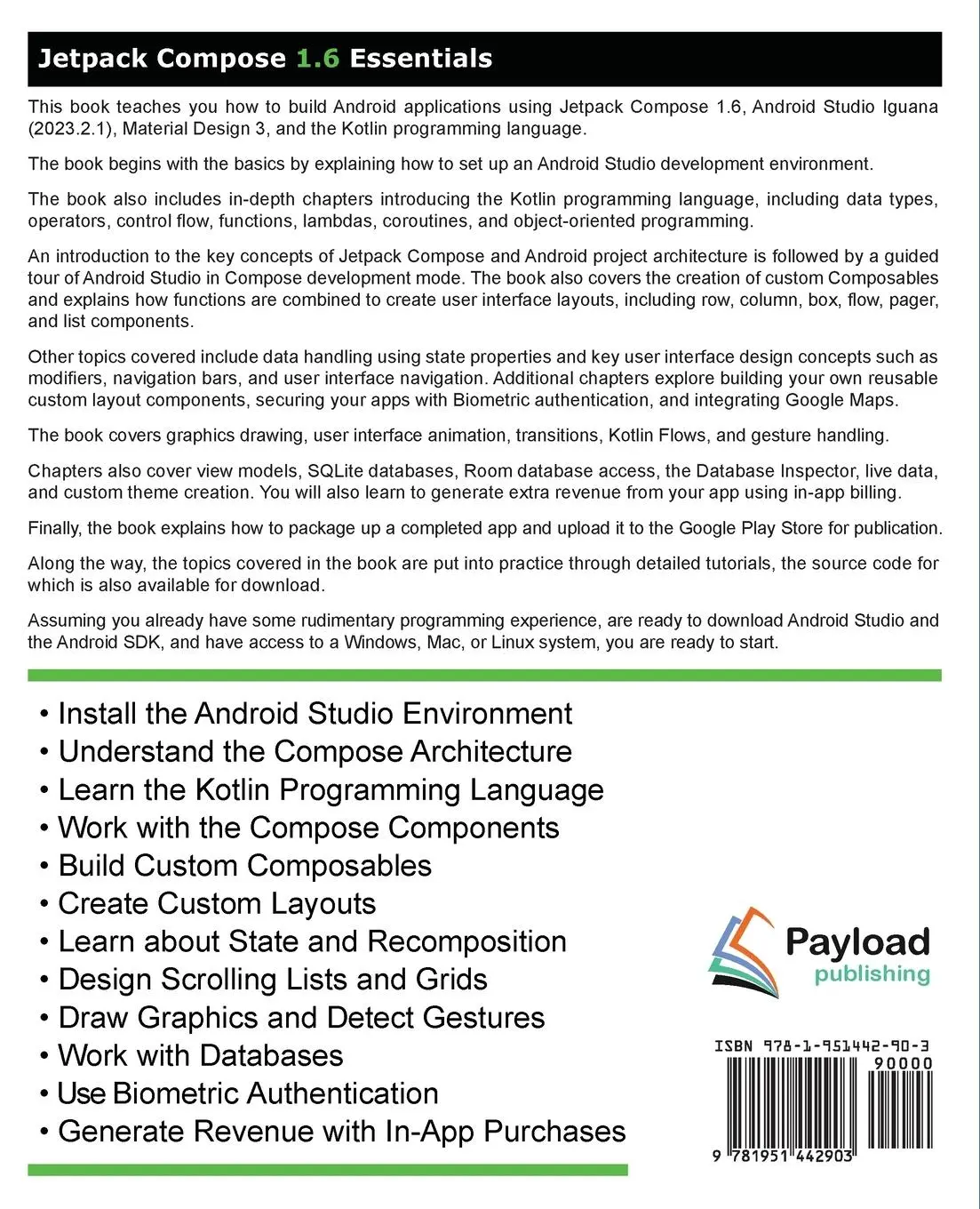 Rückseite: 9781951442903 | Jetpack Compose 1.6 Essentials | Neil Smyth | Taschenbuch | Englisch