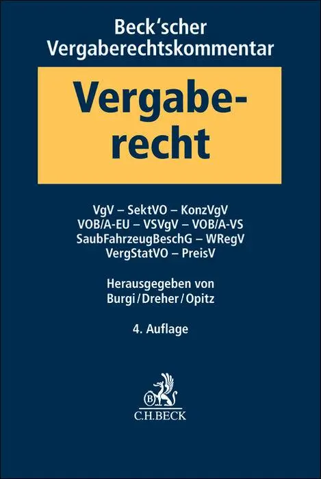 Cover: 9783406812903 | Beck'scher Vergaberechtskommentar Band 2: VgV, SektVO, KonzVgV,...
