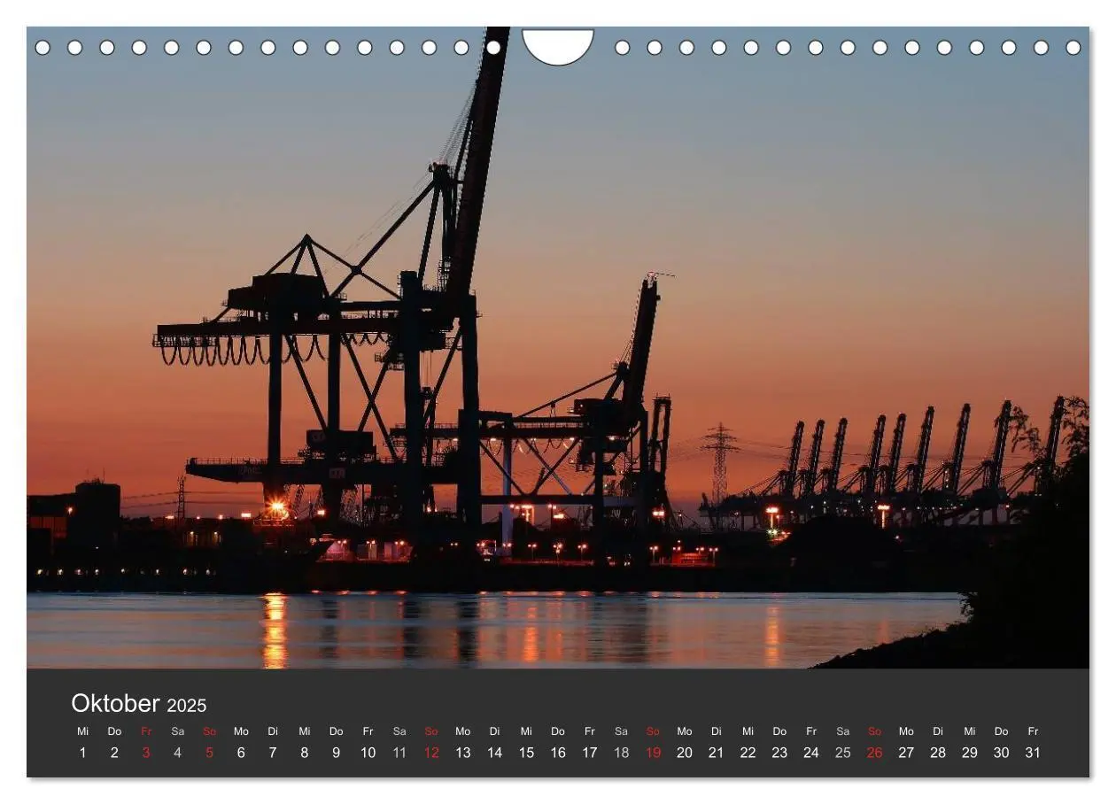 Bild: 9783435762903 | Hamburger Hafen bei Nacht (Wandkalender 2025 DIN A4 quer), CALVENDO...