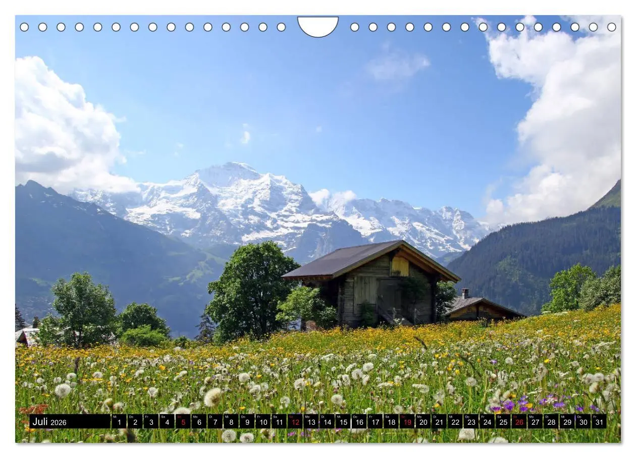 Bild: 9783457922903 | Berge im Berner Oberland (Wandkalender 2026 DIN A4 quer), CALVENDO...
