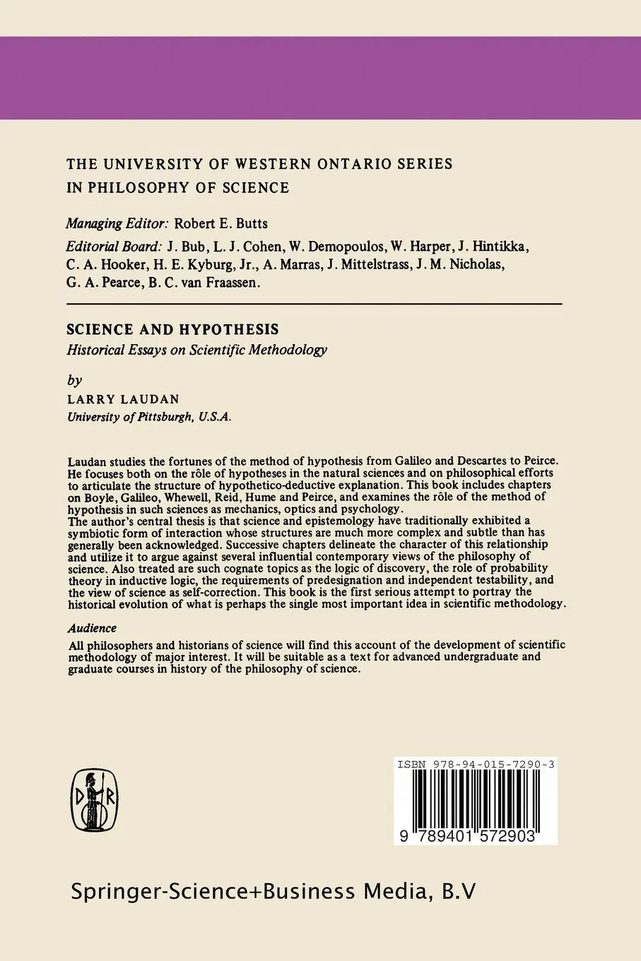 Rückseite: 9789401572903 | Science and Hypothesis | Historical Essays on Scientific Methodology