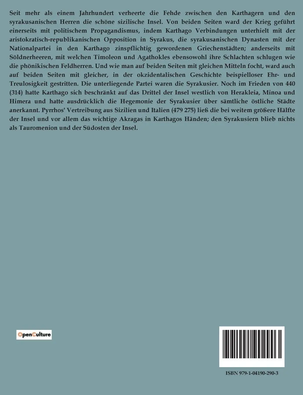 Rückseite: 9791041902903 | Römische Geschichte | Theodor Mommsen | Taschenbuch | 260 S. | Deutsch