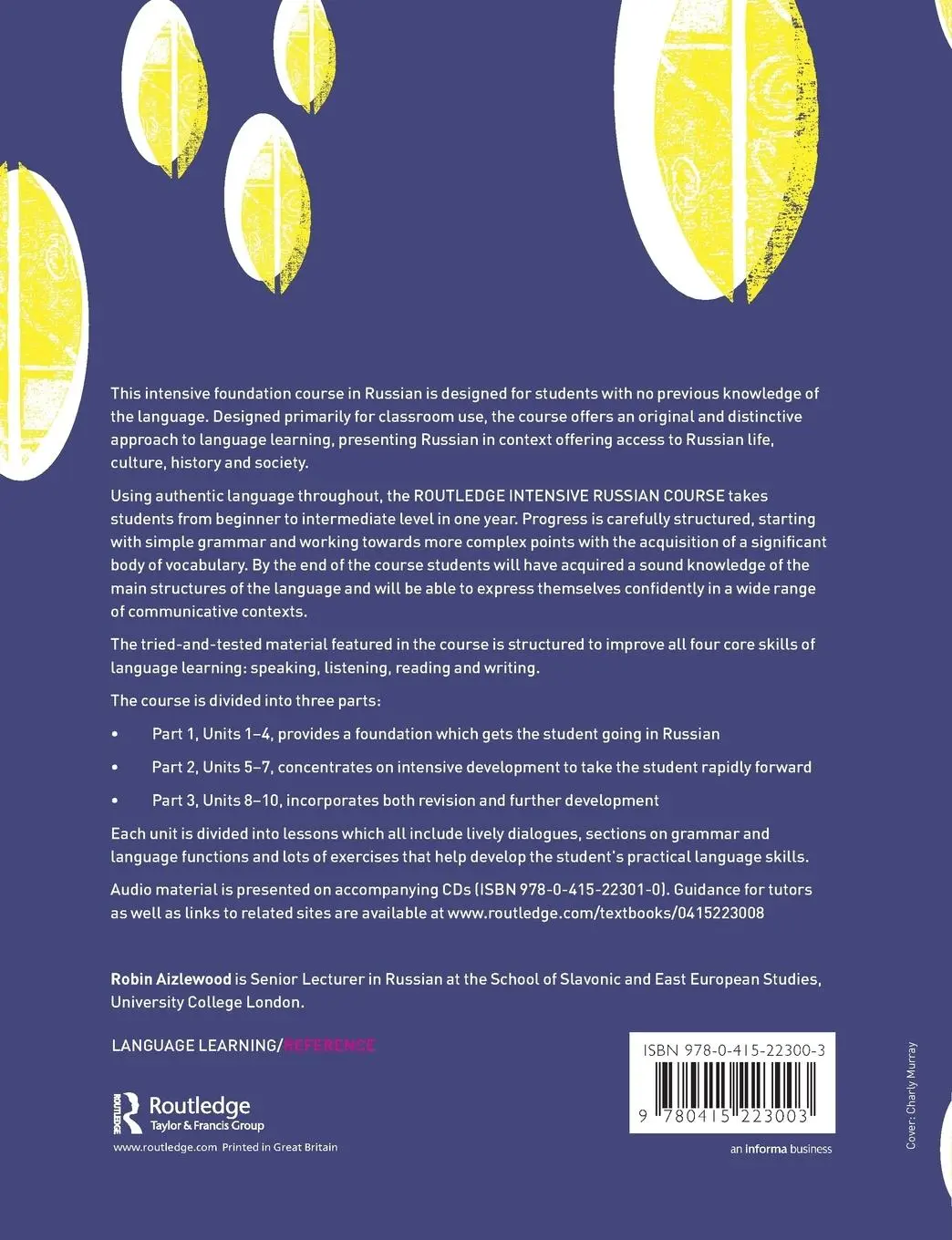 Rückseite: 9780415223003 | Routledge Intensive Russian Course | Robin Aizlewood | Taschenbuch