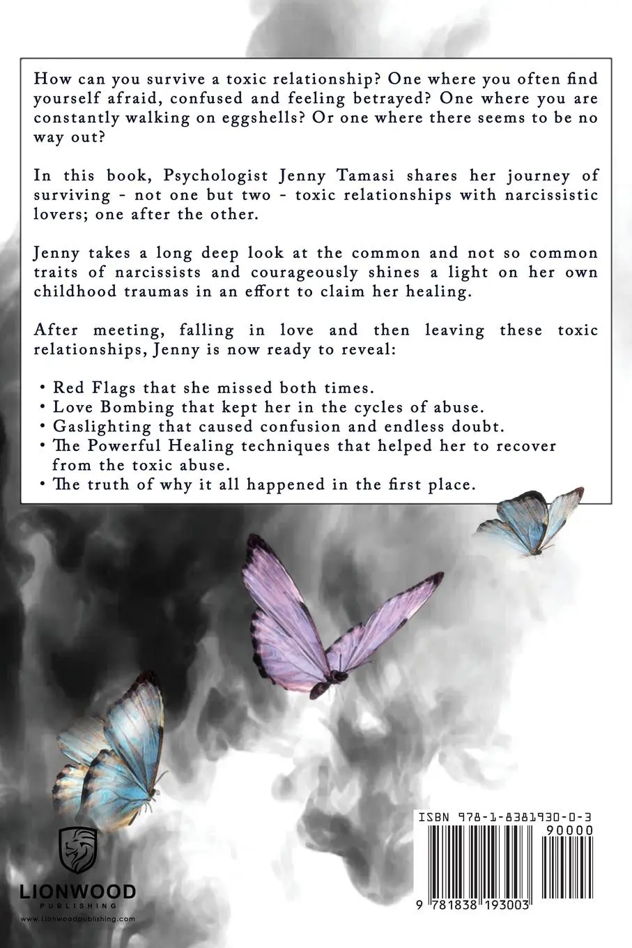 Rückseite: 9781838193003 | The Psychologist and Her Narcissists | Jennny Tamasi | Taschenbuch
