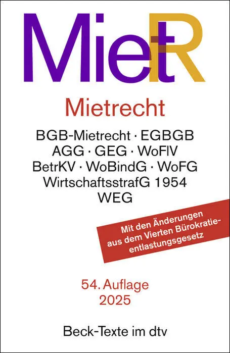 Cover: 9783423533003 | Mietrecht | Taschenbuch | dtv-Taschenbücher Beck Texte | 600 S. | 2025