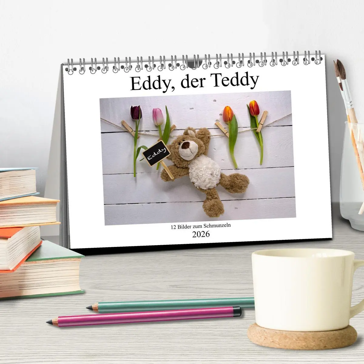 Bild: 9783457813003 | Eddy, der Teddy - 12 Bilder zum Schmunzeln (Tischkalender 2026 DIN...