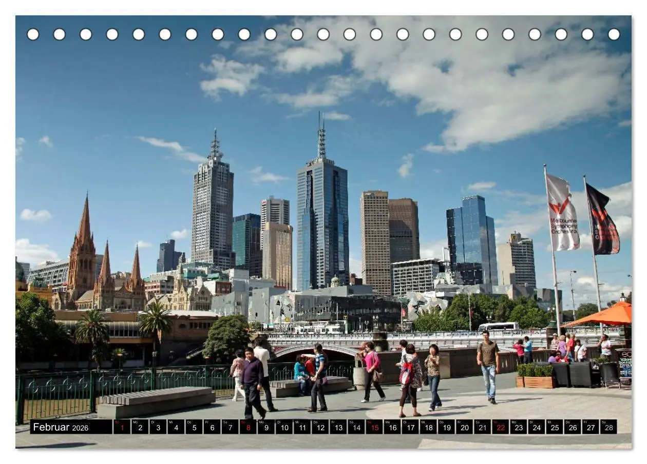 Bild: 9783516143003 | Melbourne (Tischkalender 2026 DIN A5 quer), CALVENDO Monatskalender