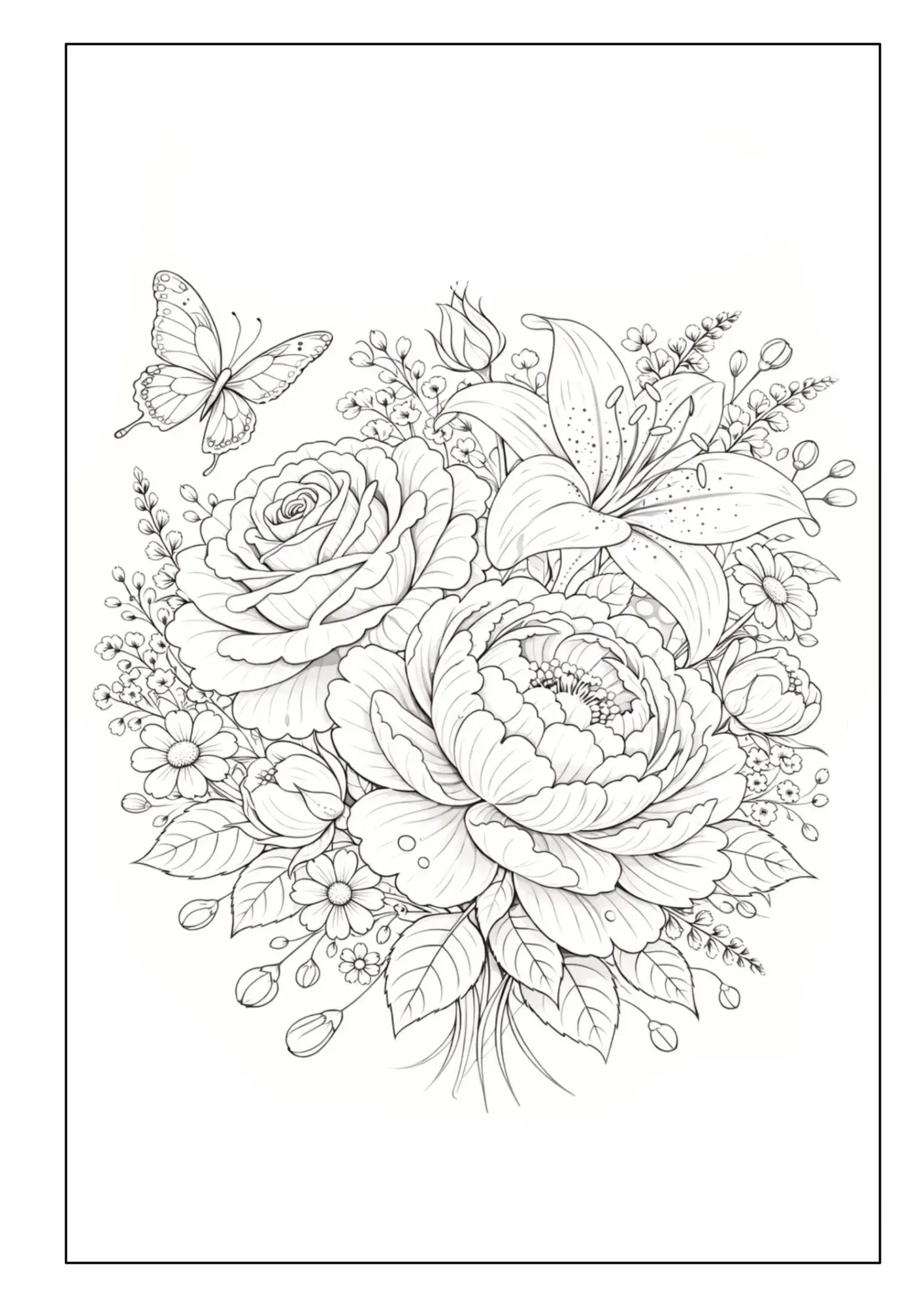 Bild: 9783986573003 | Blumen Malbuch für Erwachsene mit 50 schönen Ausmalmotiven | Müller
