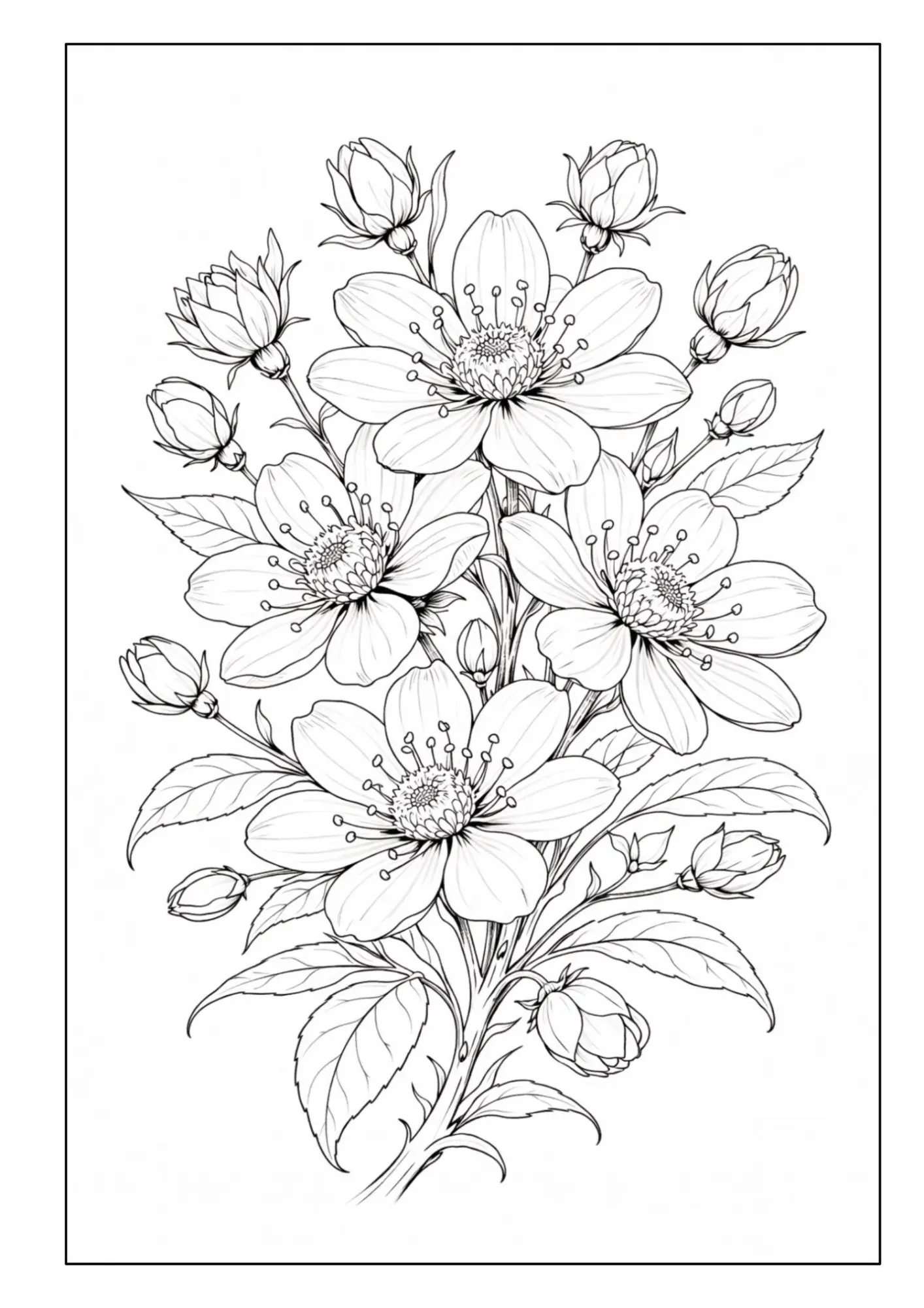 Bild: 9783986573003 | Blumen Malbuch für Erwachsene mit 50 schönen Ausmalmotiven | Müller