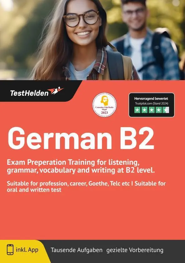Cover: 9783988173003 | German B2 - Exam Preperation Training for listening, grammar,...