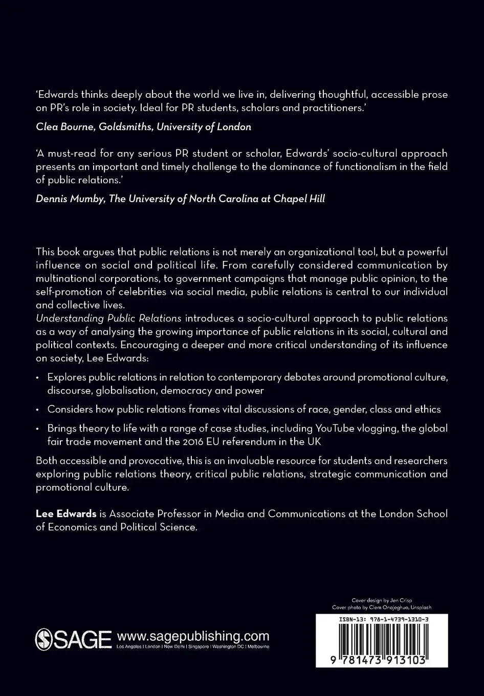 Rückseite: 9781473913103 | Understanding Public Relations | Theory, Culture and Society | Edwards