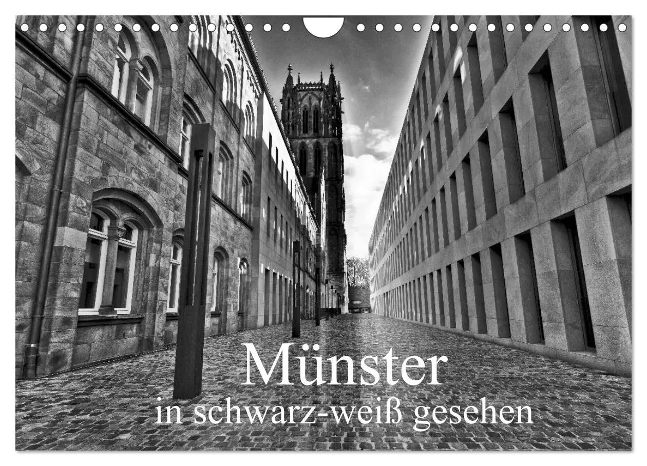 Cover: 9783516063103 | Münster in schwarz-weiß gesehen (Wandkalender 2026 DIN A4 quer),...