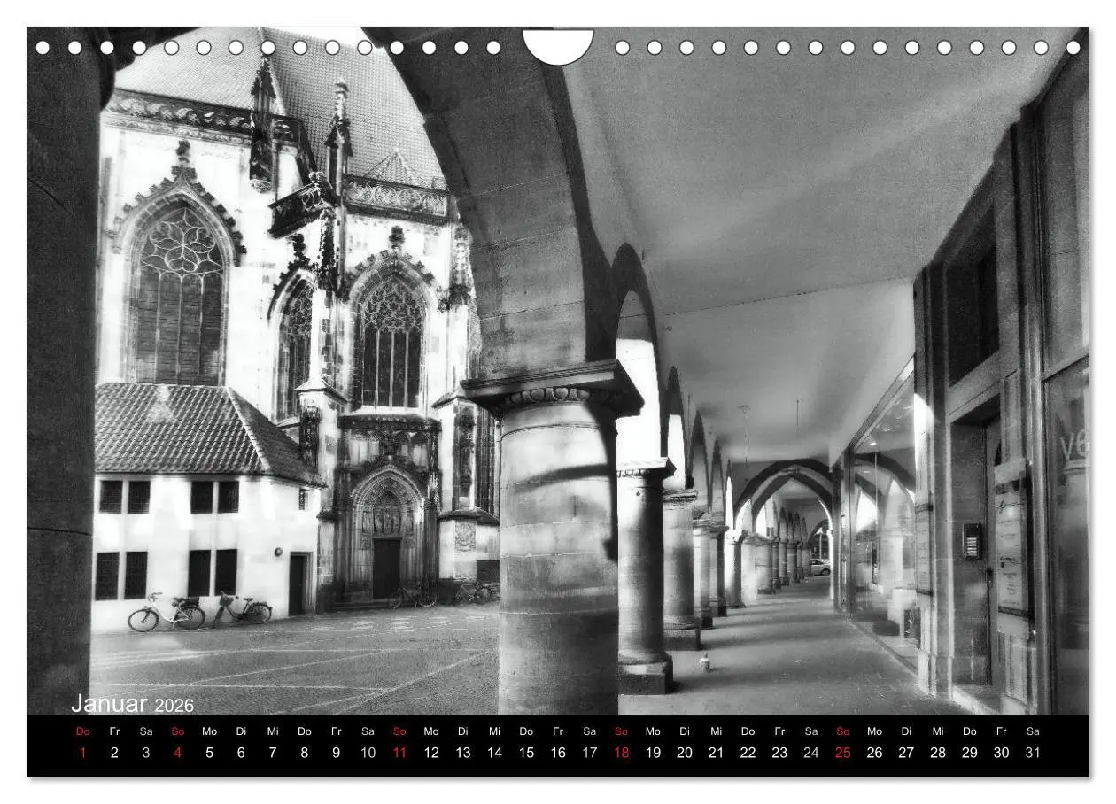 Bild: 9783516063103 | Münster in schwarz-weiß gesehen (Wandkalender 2026 DIN A4 quer),...