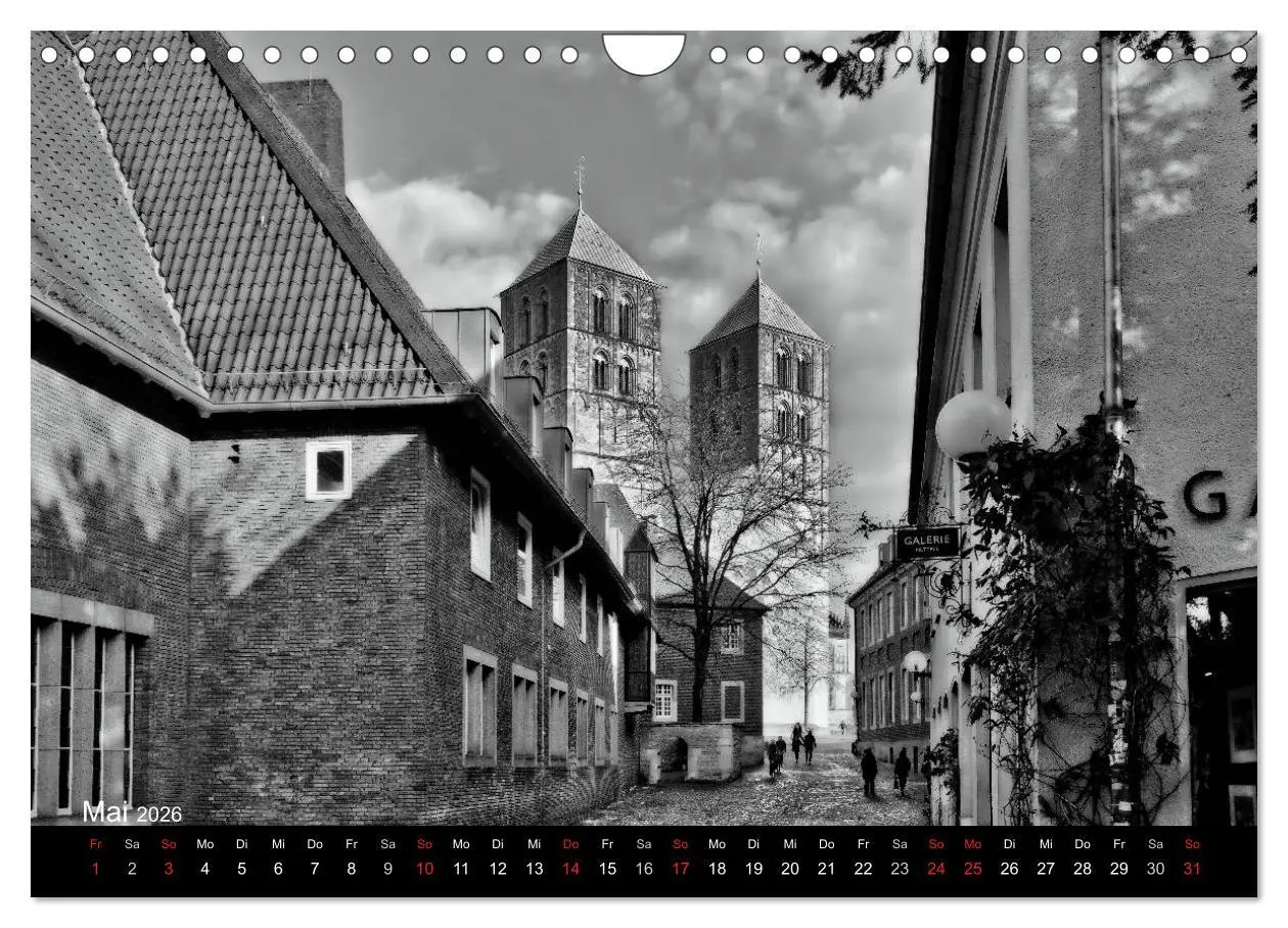 Bild: 9783516063103 | Münster in schwarz-weiß gesehen (Wandkalender 2026 DIN A4 quer),...