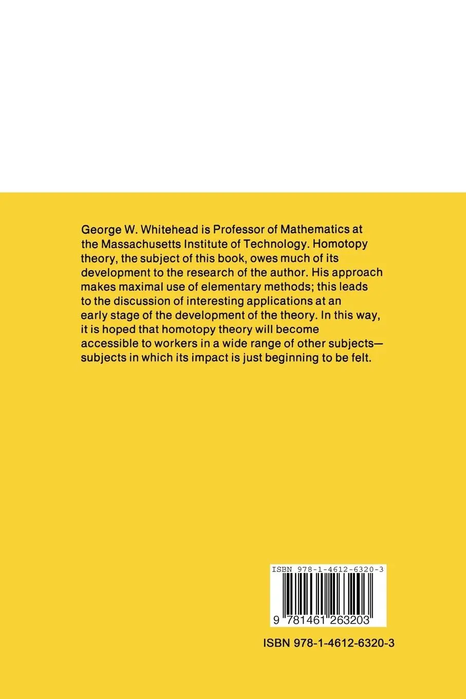 Rückseite: 9781461263203 | Elements of Homotopy Theory | George W. Whitehead | Taschenbuch | xxi