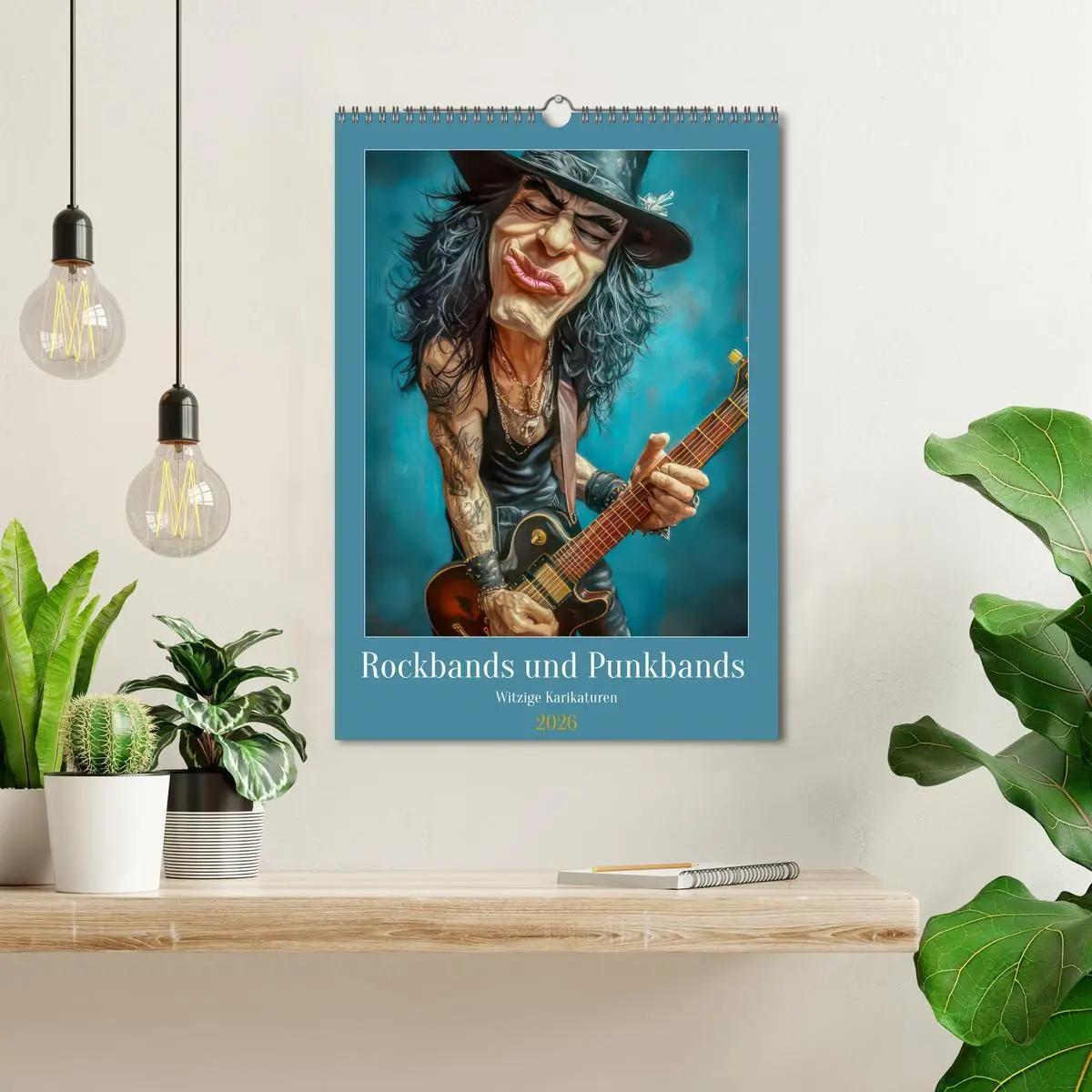 Bild: 9783457273203 | Rockbands und Punkbands - Witzige Karikaturen (Wandkalender 2026...