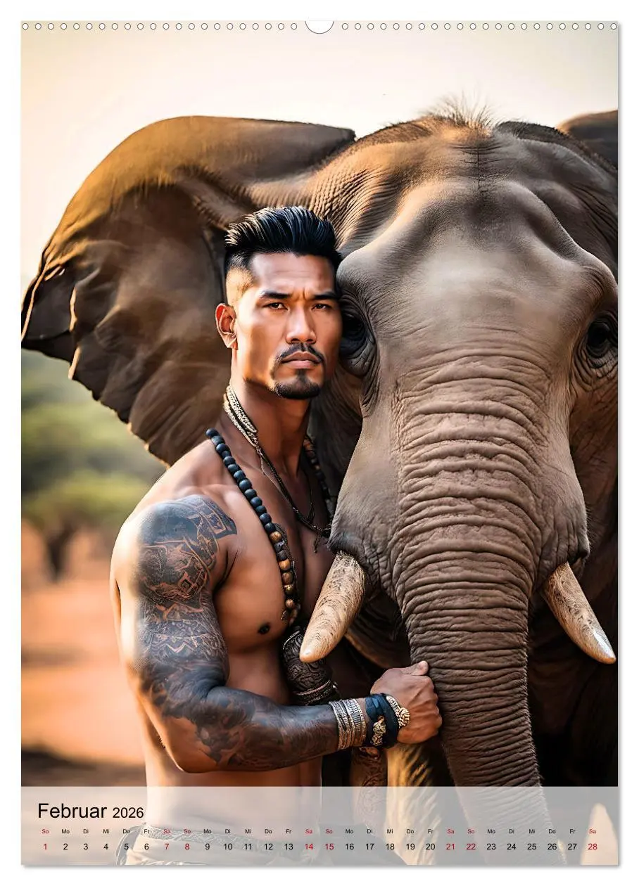 Bild: 9783516293203 | Verwegene Kerle - Muskeln, Tattoos und wilde Tiere (hochwertiger...