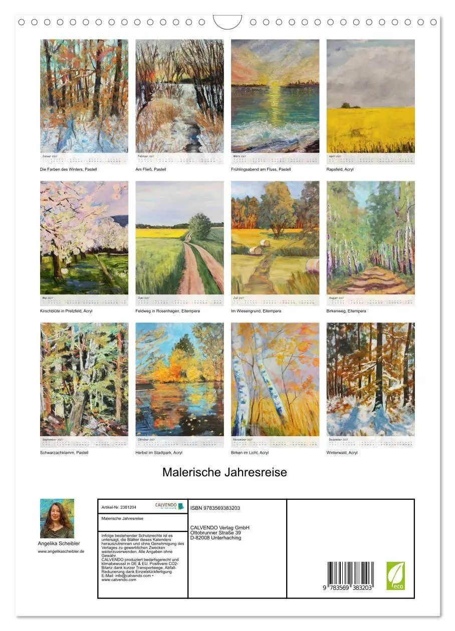 Bild: 9783569383203 | Malerische Jahresreise (Wandkalender 2027 DIN A3 hoch), CALVENDO...
