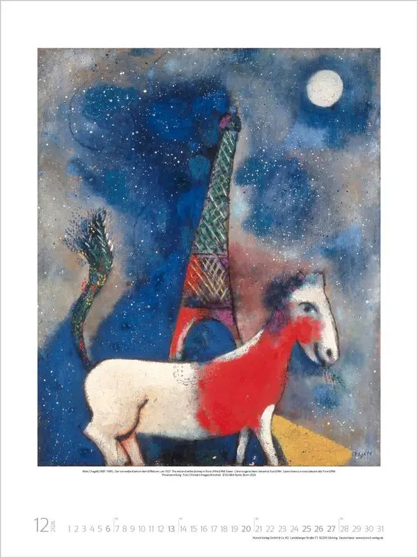 Bild: 9783731883203 | Marc Chagall 2026 | Verlag Korsch | Kalender | Spiralbindung | 14 S.
