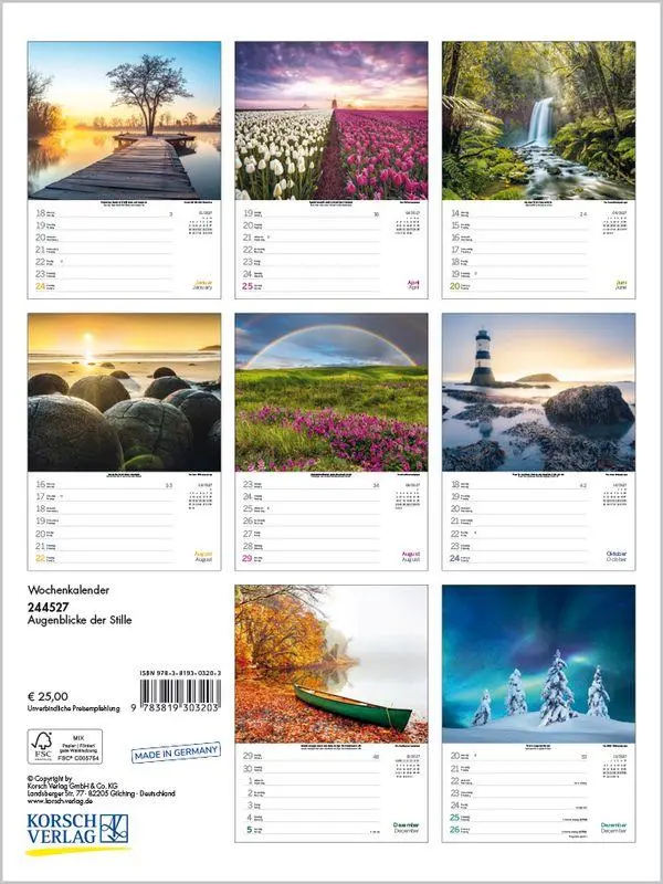 Bild: 9783819303203 | Augenblicke der Stille 2027 | Korsch Verlag | Kalender | 54 S. | 2027