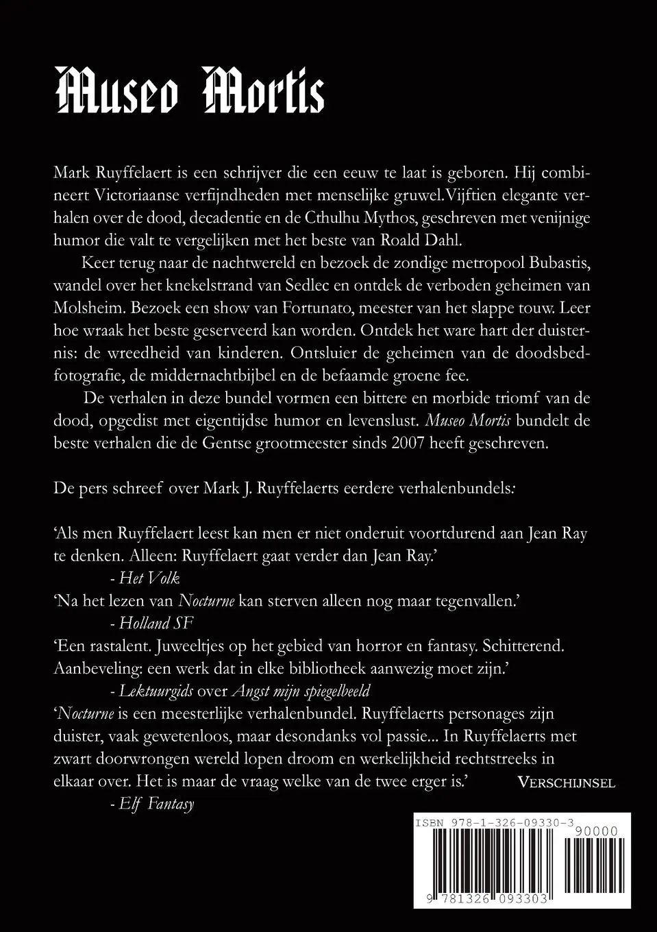 Rückseite: 9781326093303 | Museo Mortis | Mark J. Ruyffelaert | Taschenbuch | Niederländisch