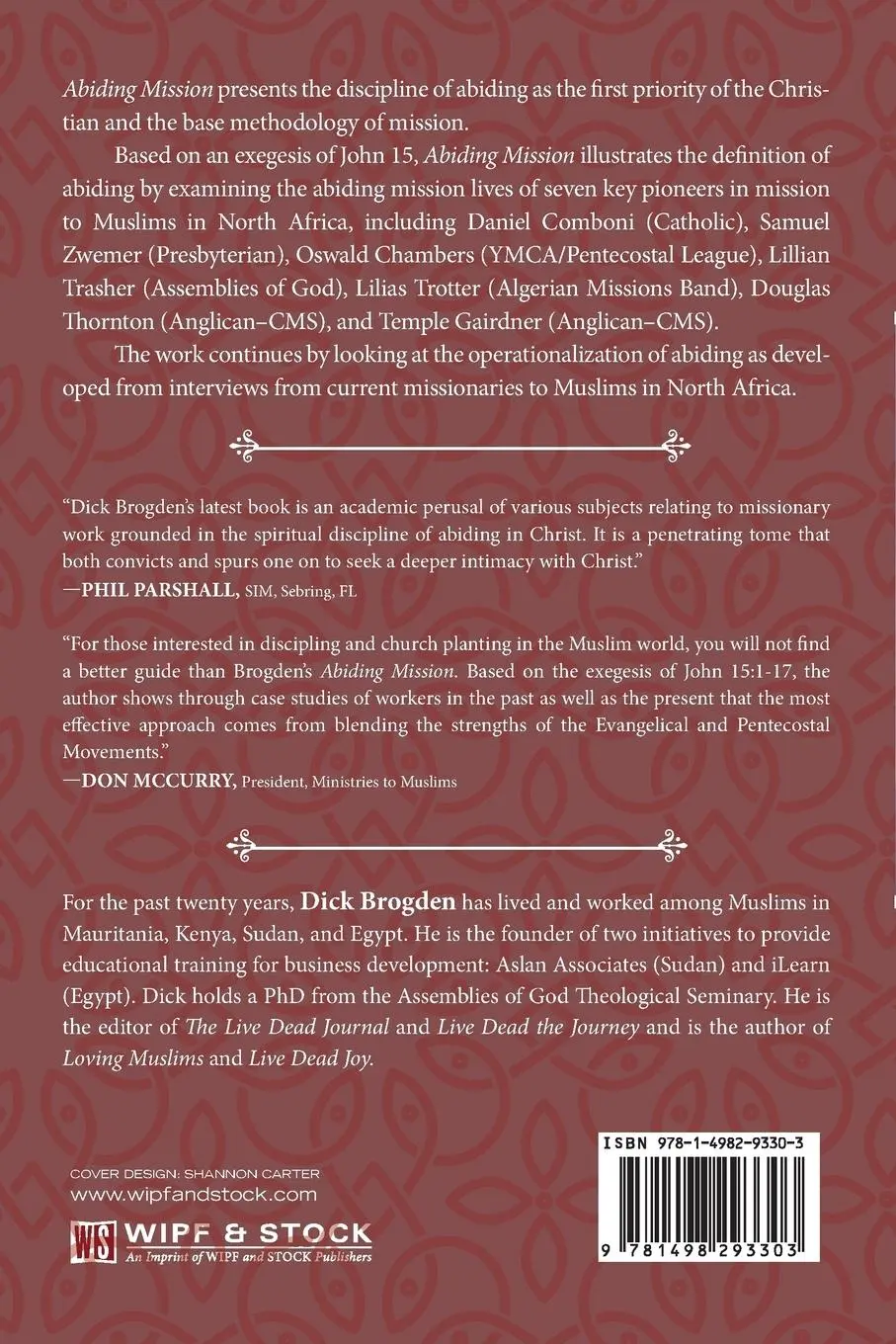 Rückseite: 9781498293303 | Abiding Mission | Dick Brogden | Taschenbuch | Kartoniert / Broschiert