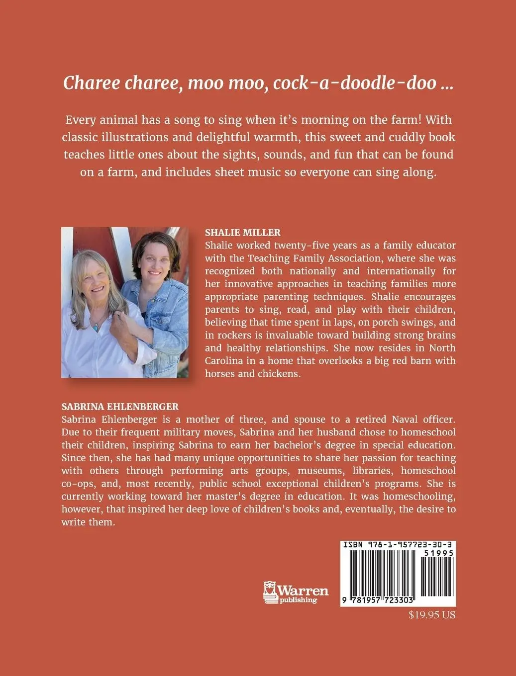 Rückseite: 9781957723303 | Morning on the Farm | Sabrina Ehlenberger (u. a.) | Buch | Englisch