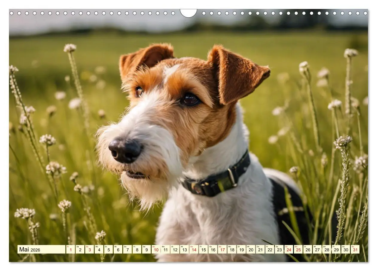 Bild: 9783457403303 | Drahthaar-Foxterrier (Wandkalender 2026 DIN A3 quer), CALVENDO...