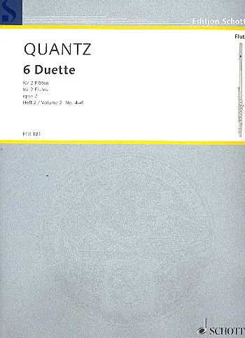 Cover: 9790001123303 | Sonaten(6) 2 Opus 2 (4-6) | Johann Joachim Quantz | Buch