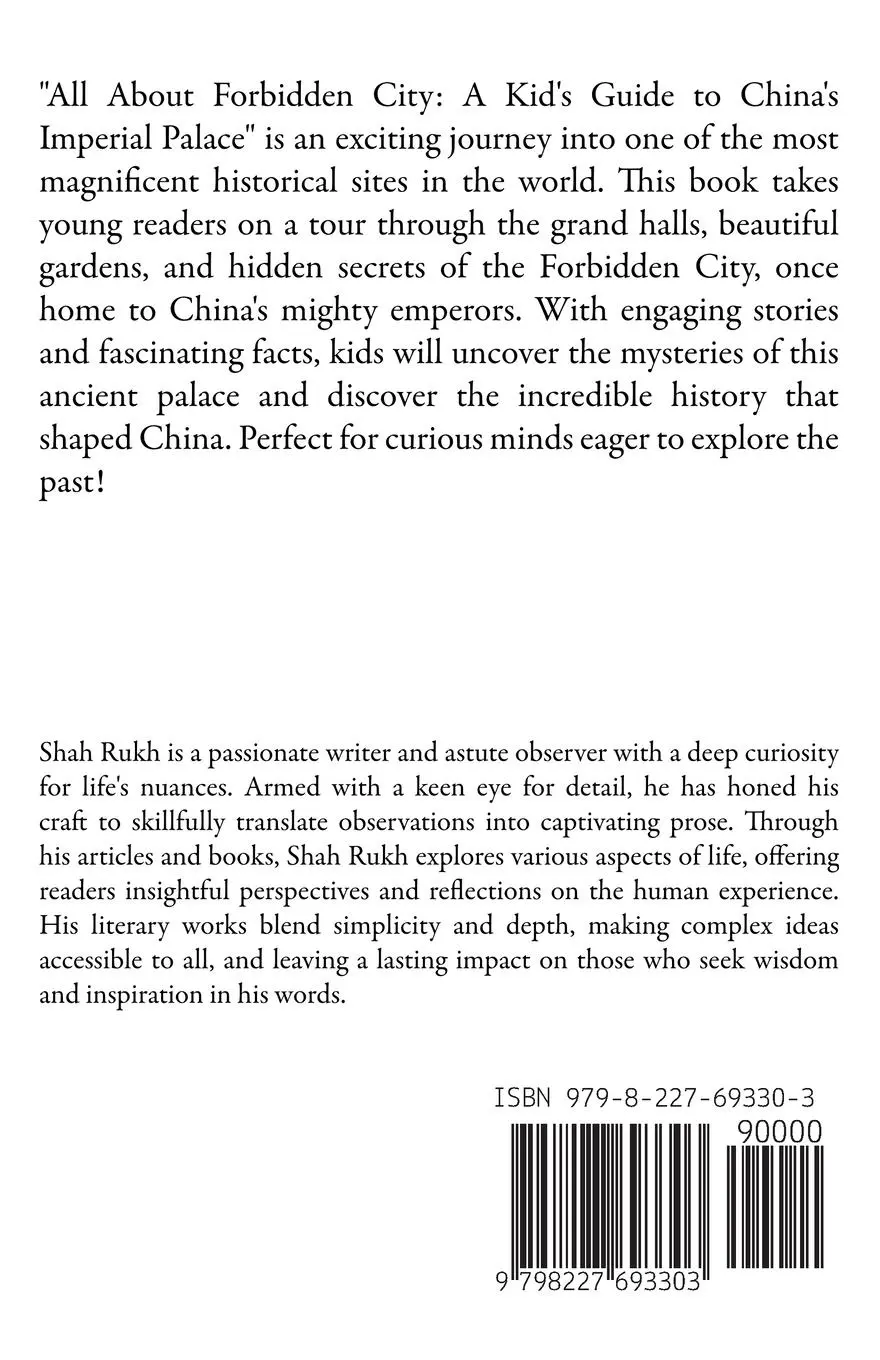 Rückseite: 9798227693303 | All About Forbidden City | A Kid's Guide to China's Imperial Palace