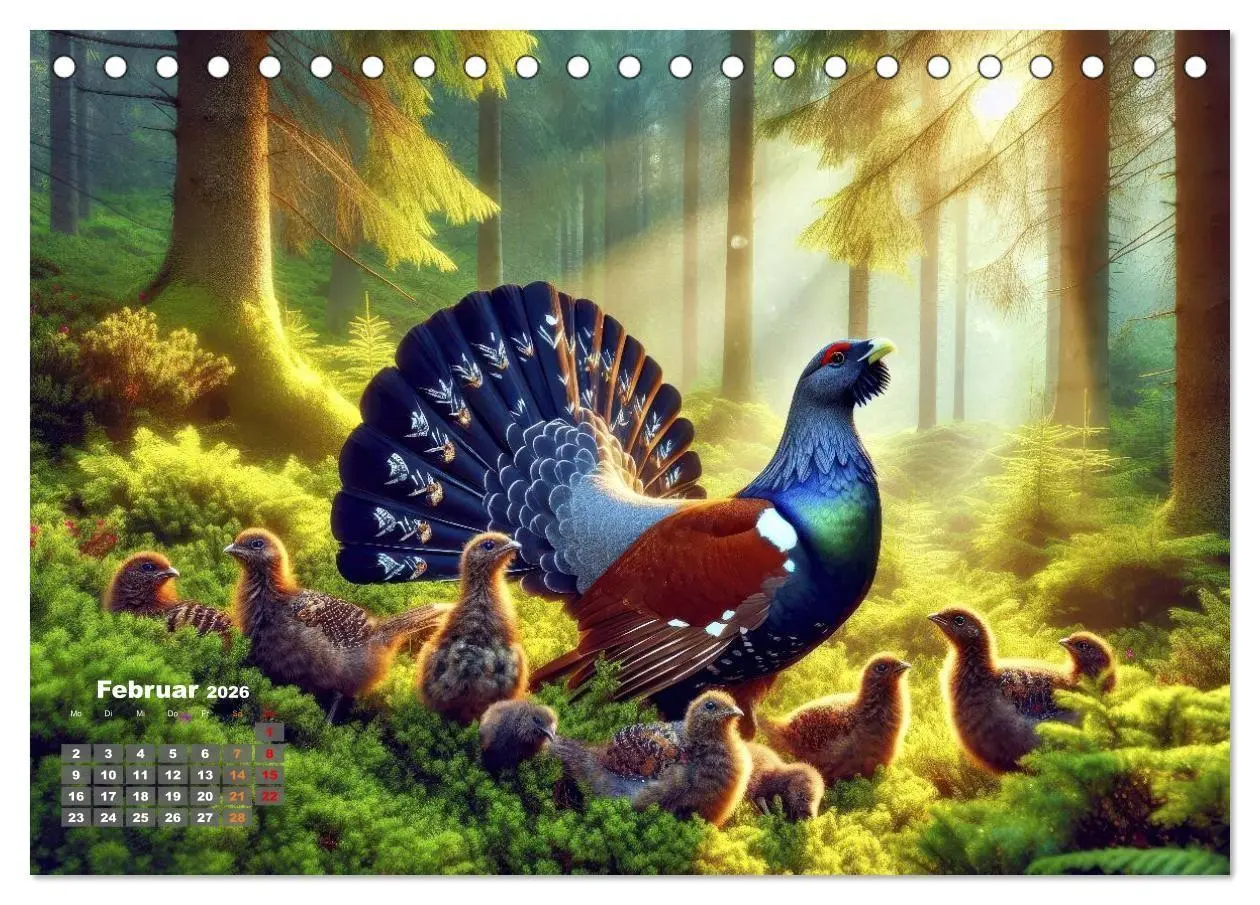 Bild: 9783516653403 | Stark wie der Auerhahn (Tischkalender 2026 DIN A5 quer), CALVENDO...