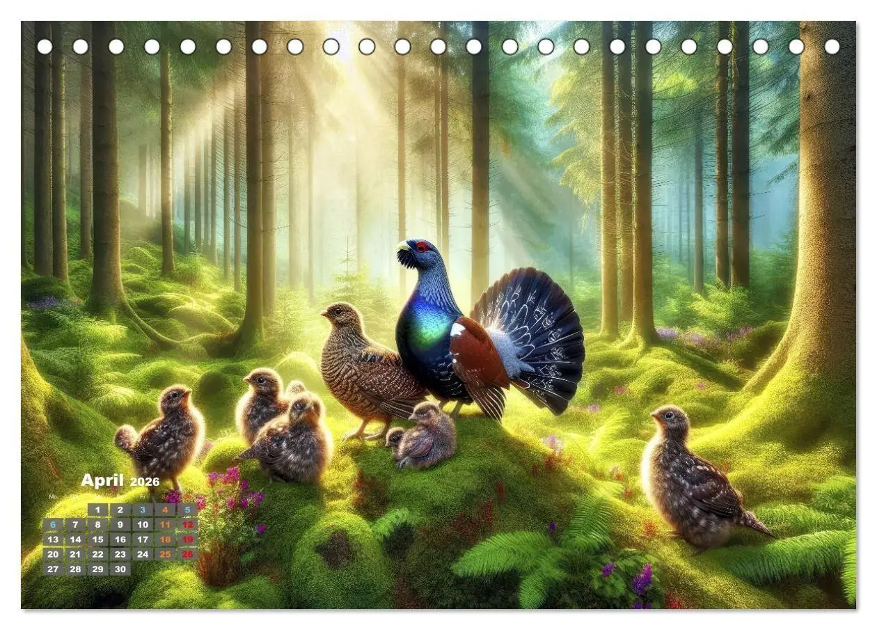 Bild: 9783516653403 | Stark wie der Auerhahn (Tischkalender 2026 DIN A5 quer), CALVENDO...