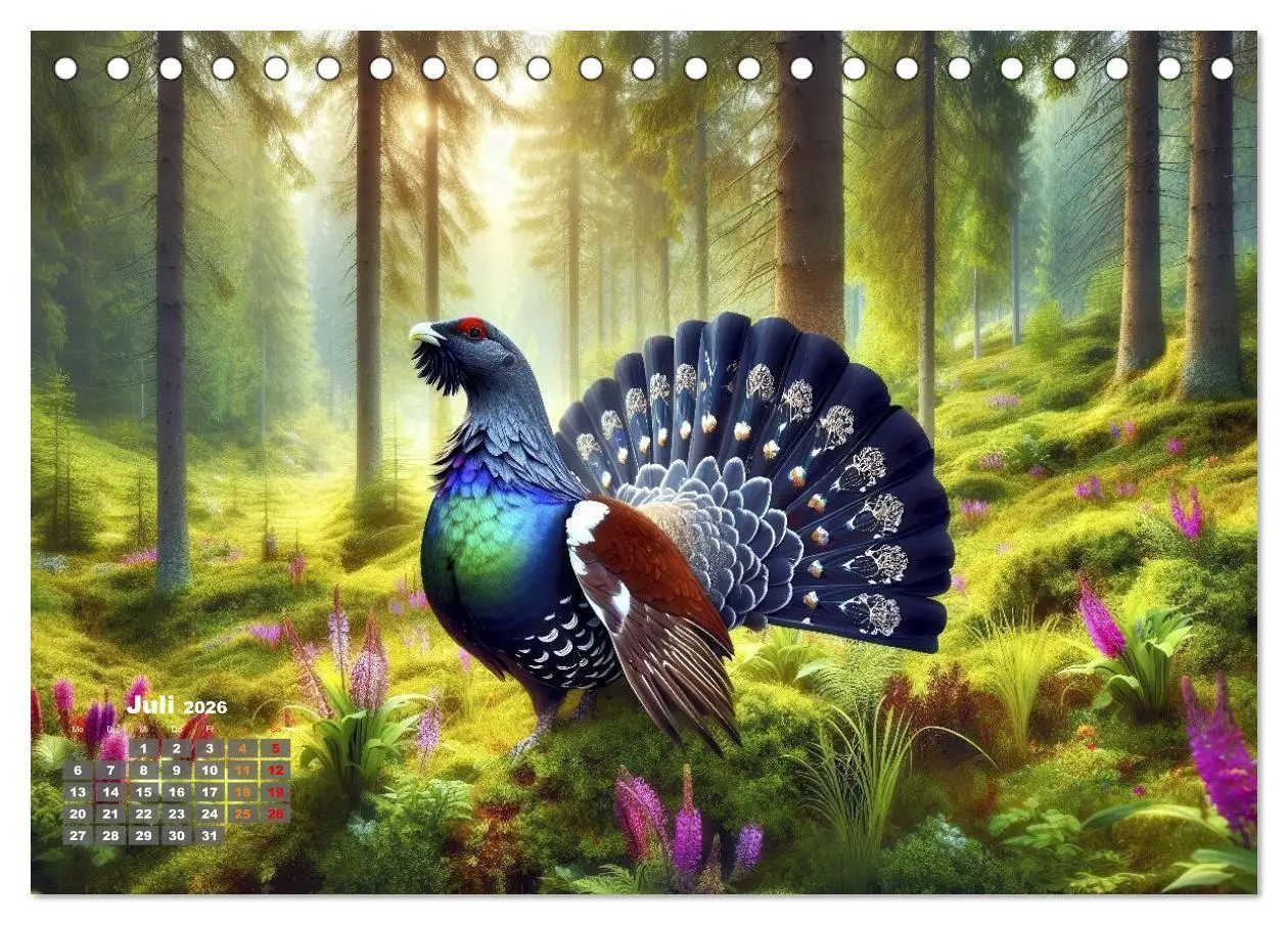 Bild: 9783516653403 | Stark wie der Auerhahn (Tischkalender 2026 DIN A5 quer), CALVENDO...