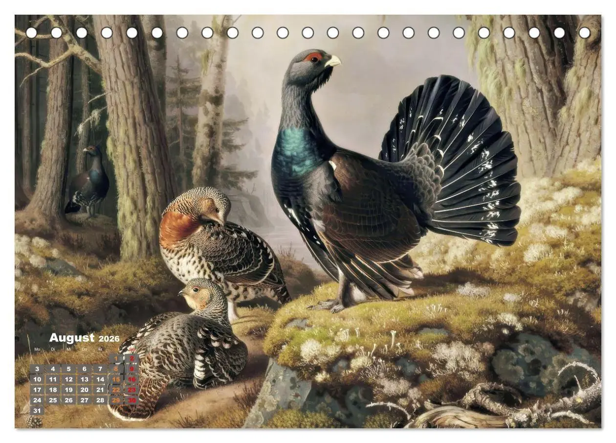 Bild: 9783516653403 | Stark wie der Auerhahn (Tischkalender 2026 DIN A5 quer), CALVENDO...