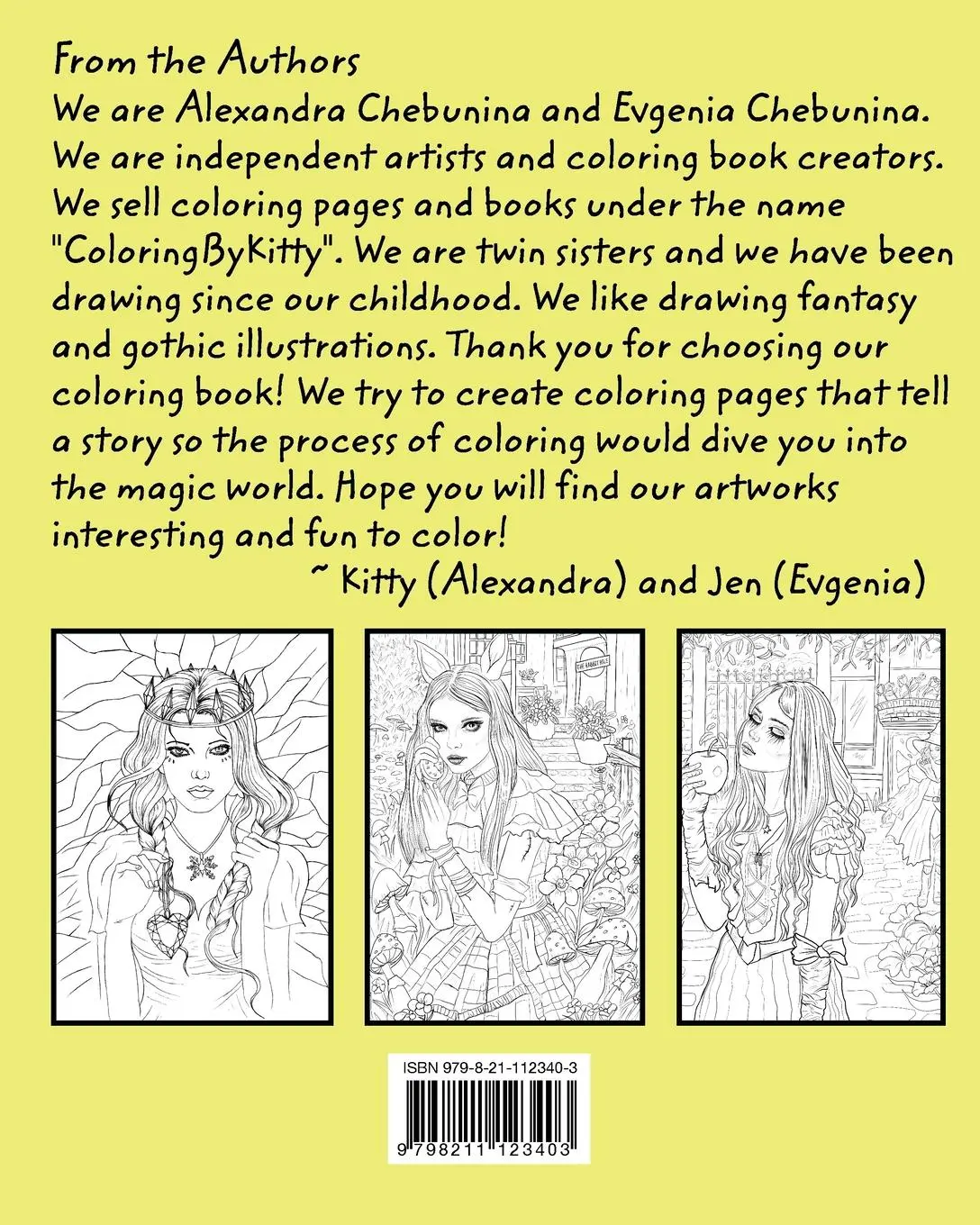 Rückseite: 9798211123403 | ColoringByKitty | Dark Tales: Coloring book for Adults | Taschenbuch