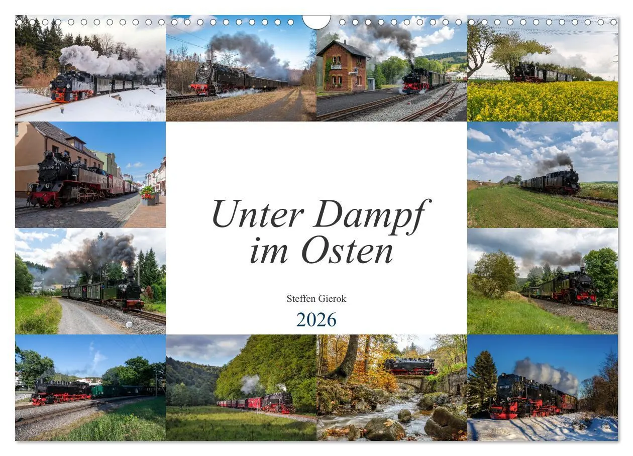 Cover: 9783457623503 | Unter Dampf im Osten (Wandkalender 2026 DIN A3 quer), CALVENDO...