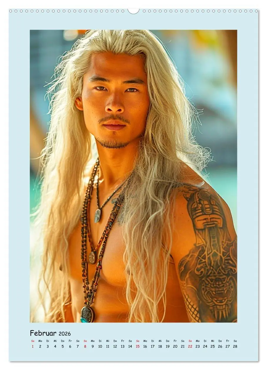 Bild: 9783516263503 | Tattoo-Boys. Coole Jungs am Meer (Wandkalender 2026 DIN A2 hoch),...