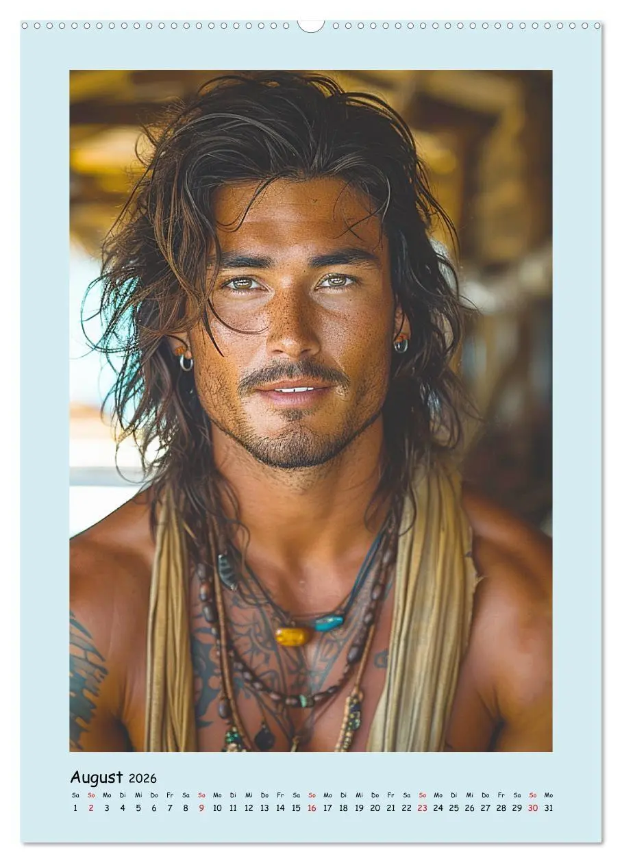 Bild: 9783516263503 | Tattoo-Boys. Coole Jungs am Meer (Wandkalender 2026 DIN A2 hoch),...