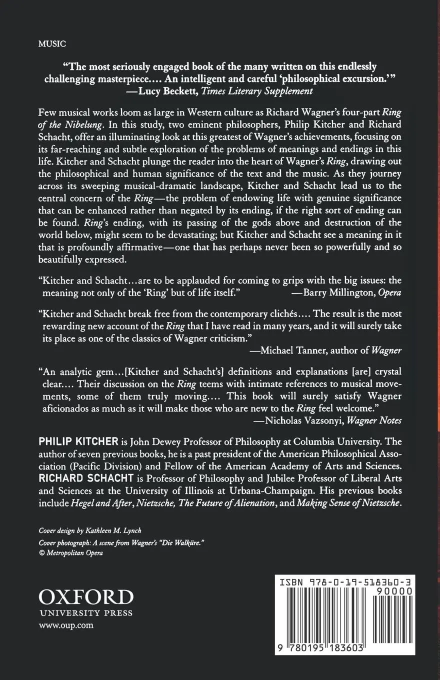 Rückseite: 9780195183603 | Finding an Ending | Reflections on Wagner's Ring | Kitcher (u. a.)