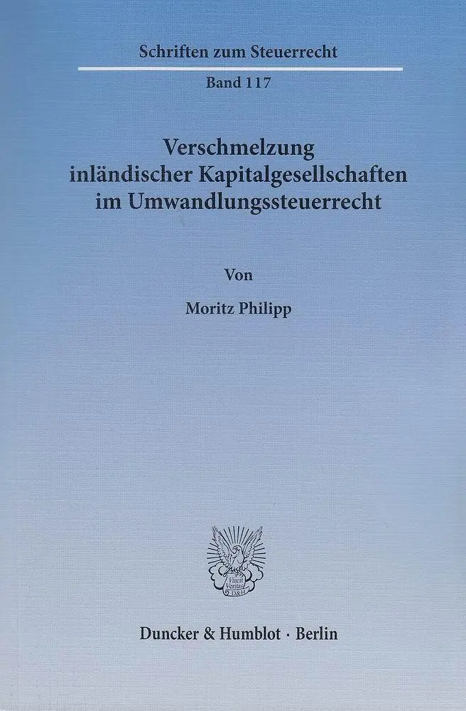 Cover: 9783428143603 | Verschmelzung inländischer Kapitalgesellschaften im...